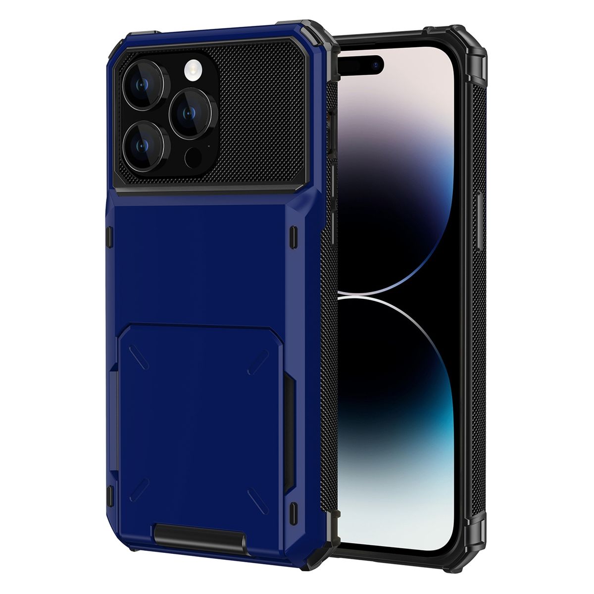 Hülle für Apple iPhone 15 Pro Max Schutz Handy Case Cover Backcover Kartenfach