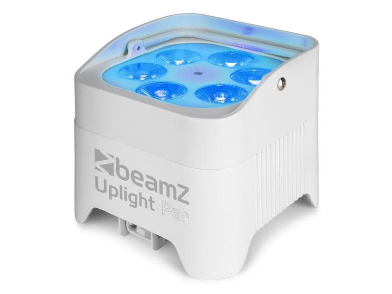 BeamZ Bodenstrahler BBP96SW Uplight Par Weiss Akkubetriebener LED-Bodenstrahler 6x 12W