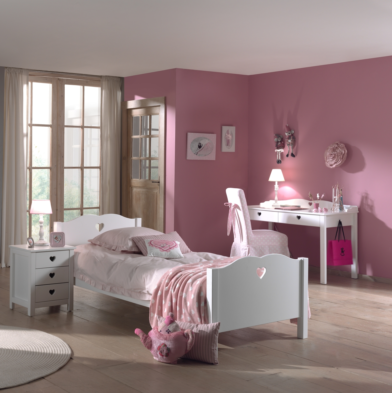 Einzelbett AMORI - weiß - 90x200 cm