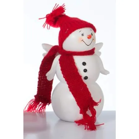 Amsinck & Sell Schneemann mit Flügeln aus Steinharz ca. 12,5cm, 3-fach sortiert