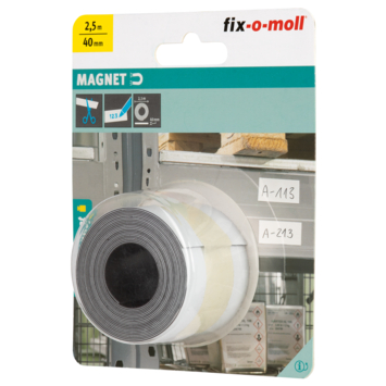 Magneetband wit beschrijfbaar ferriet 2,5m x 40mm