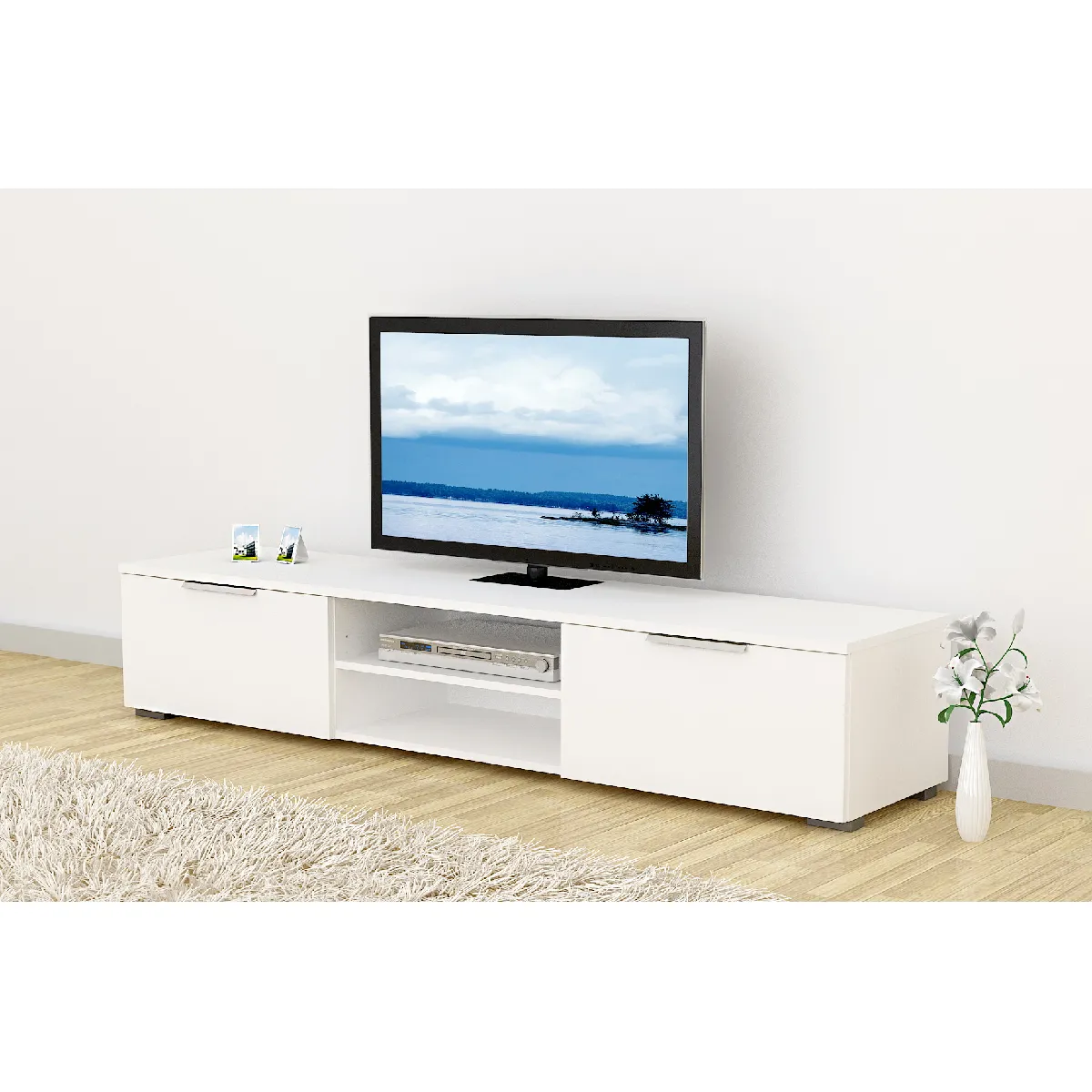 Alter Meuble TV Blanc 172 cm