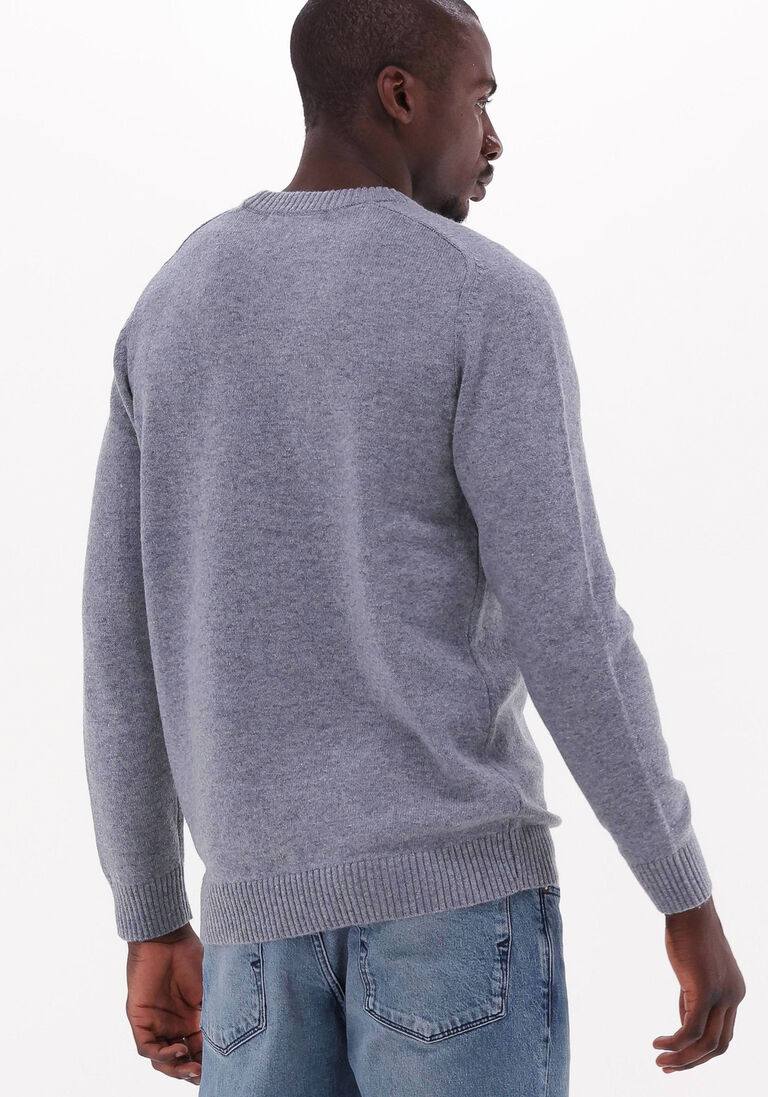 SELECTED HOMME grijze selected homme trui newcoban lambs wool crew neck w
