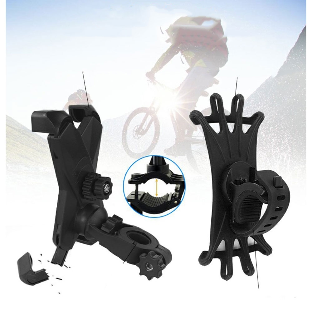 360° Universal Fahrrad Bike Velo Silikon Halterung Drehbar Handy / Smartphone (4