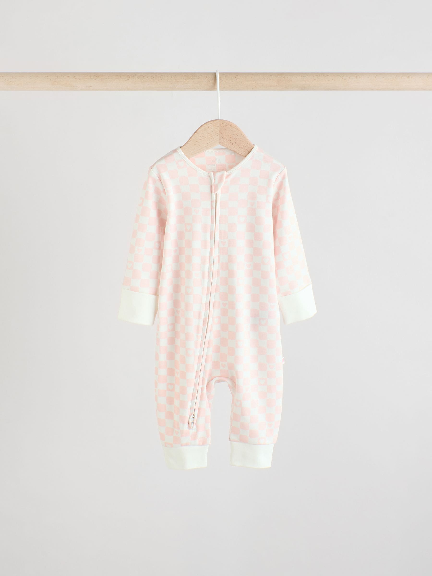 Roze - Verpakking van 4 Baby pyjama's met tweewegrits en Print (0mnd -3jr)