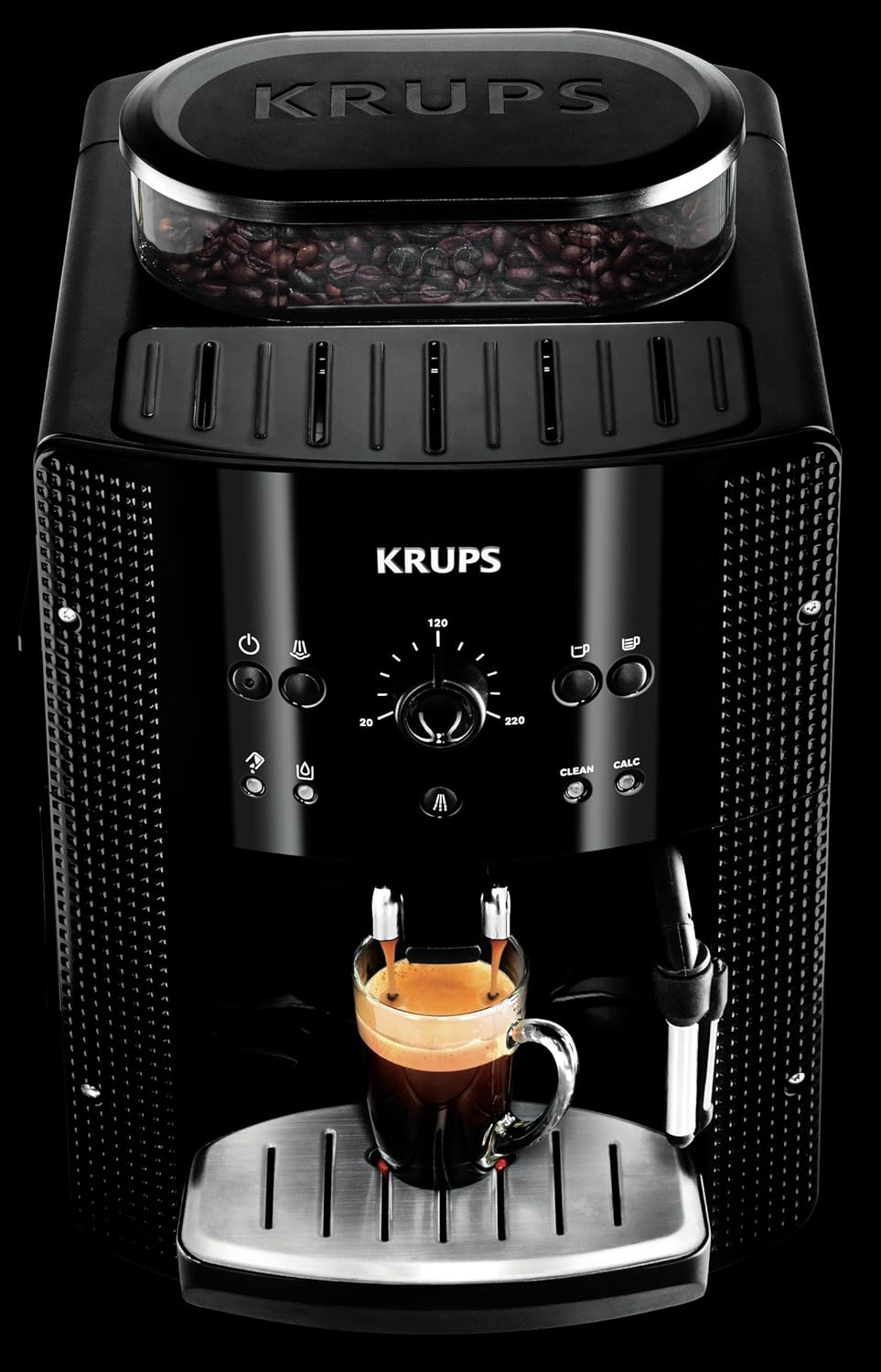 KRUPS ESSENTIAL NOIRE Machine à café à grain broyeur grain Cafetière expresso 2 tasses & Tablettes Détergentes Espresseria Compatible Pour Full Auto EA/XP et Rowenta ES Accessoire Officiel