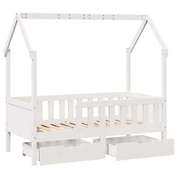 vidaXL Barnesengeramme med skuffer 80x170 cm heltre furu