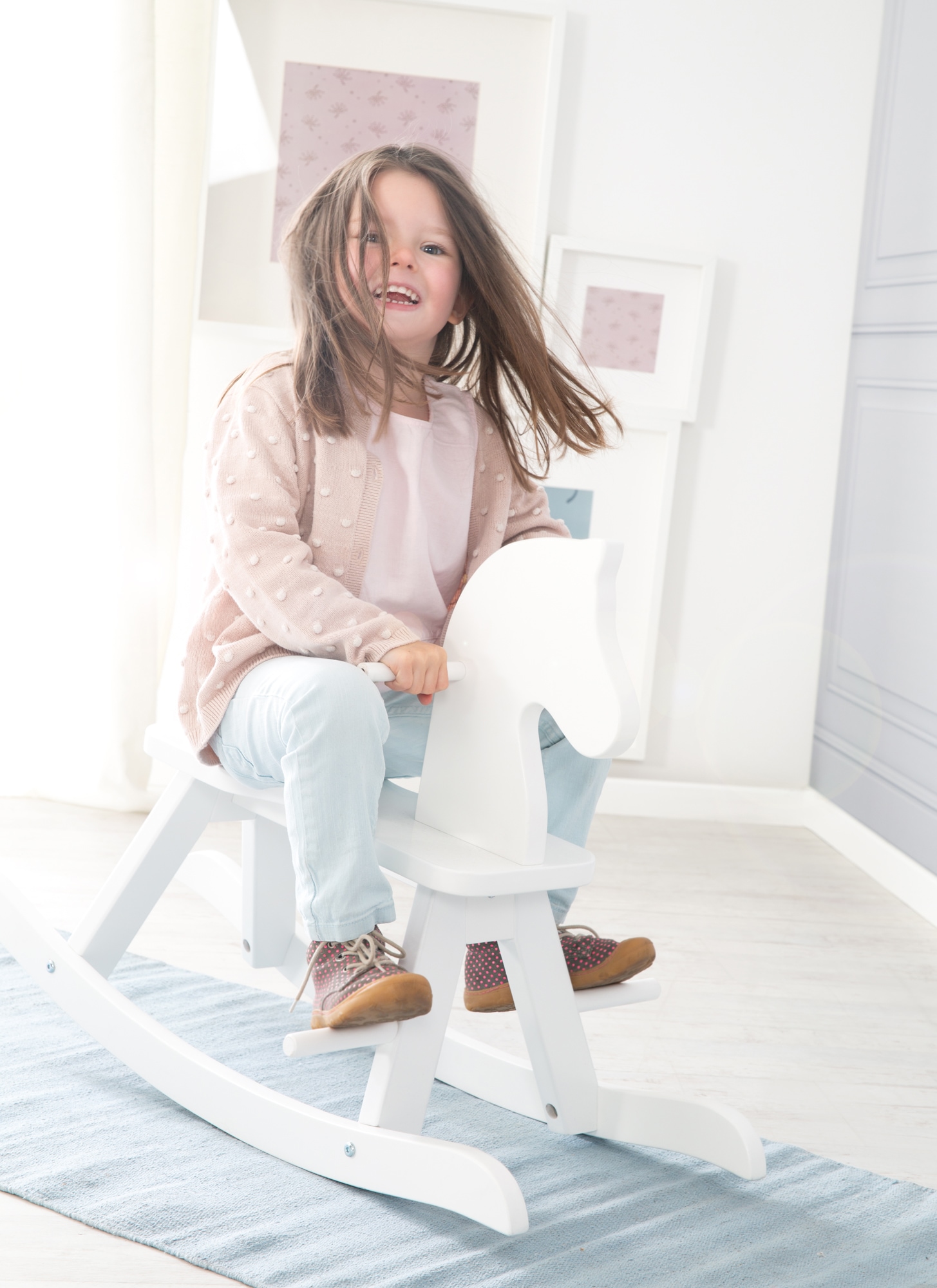 roba® Schaukelpferd »weiss« aus Holz