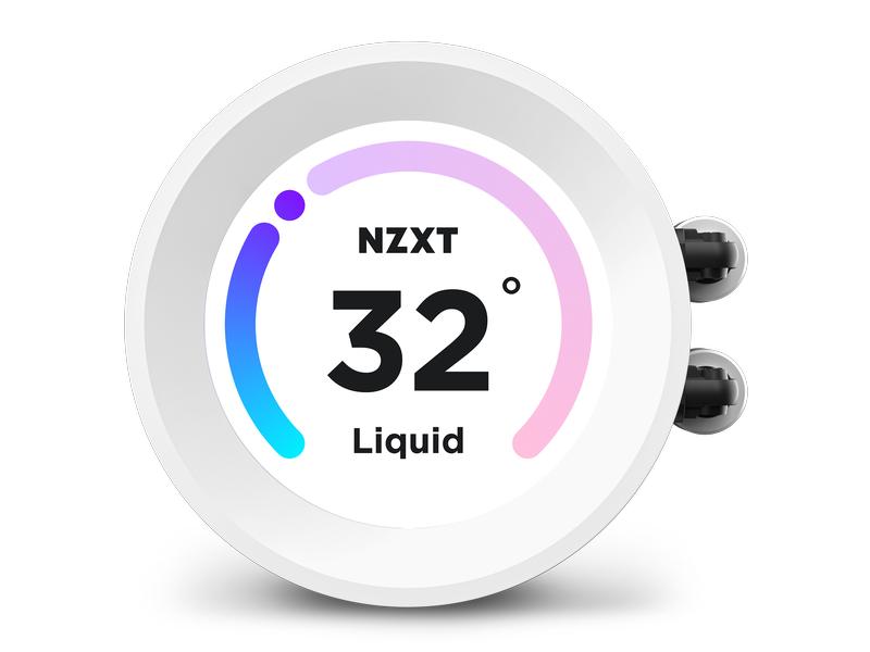 NZXT Wasserkühlung Kraken Elite 280 RGB Weiss Wasserkühler für Intel und AMD Prozessorsockel mit LCD-Display und leuchtenden, leisen RGB-Lüftern