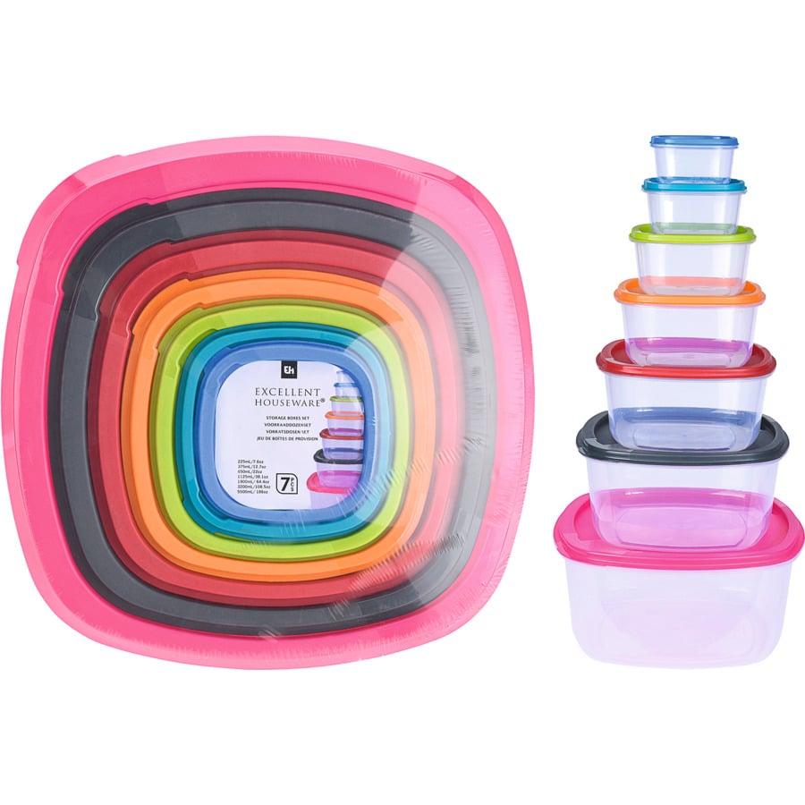 Frischhaltedosenset Pastell 7-teilig