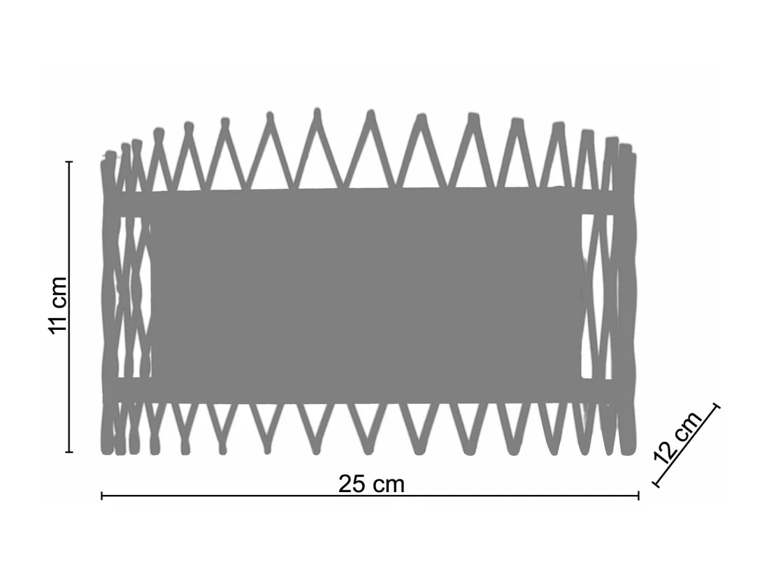 Applique fer bleuté 11 cm.