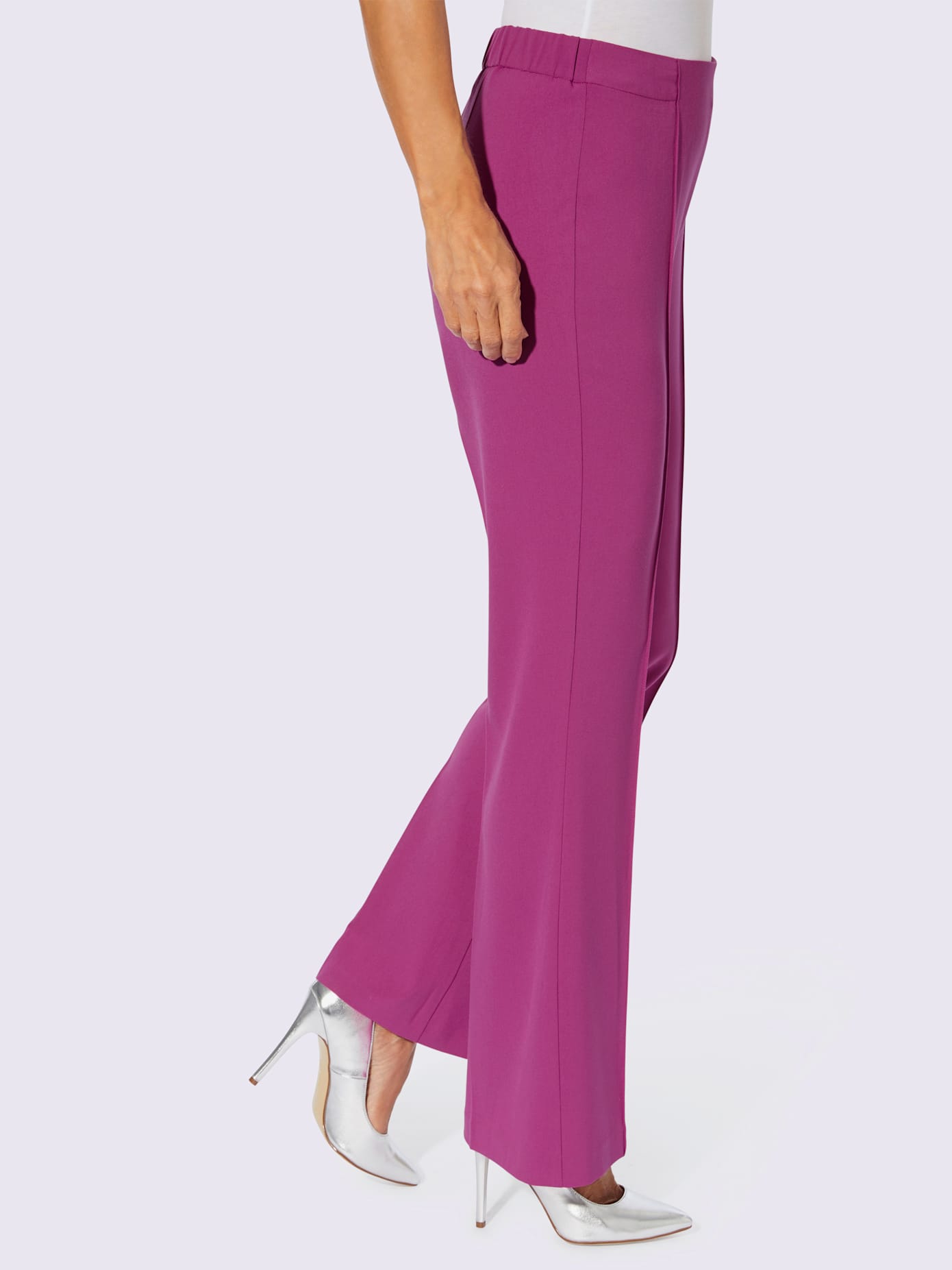 Pantalon mélange de matières facile d'entretien