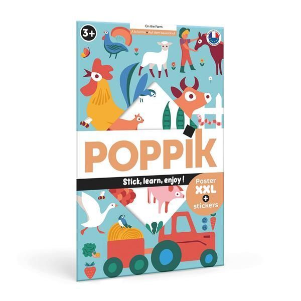 POPPIK Sticker Lernposter Bauernhof