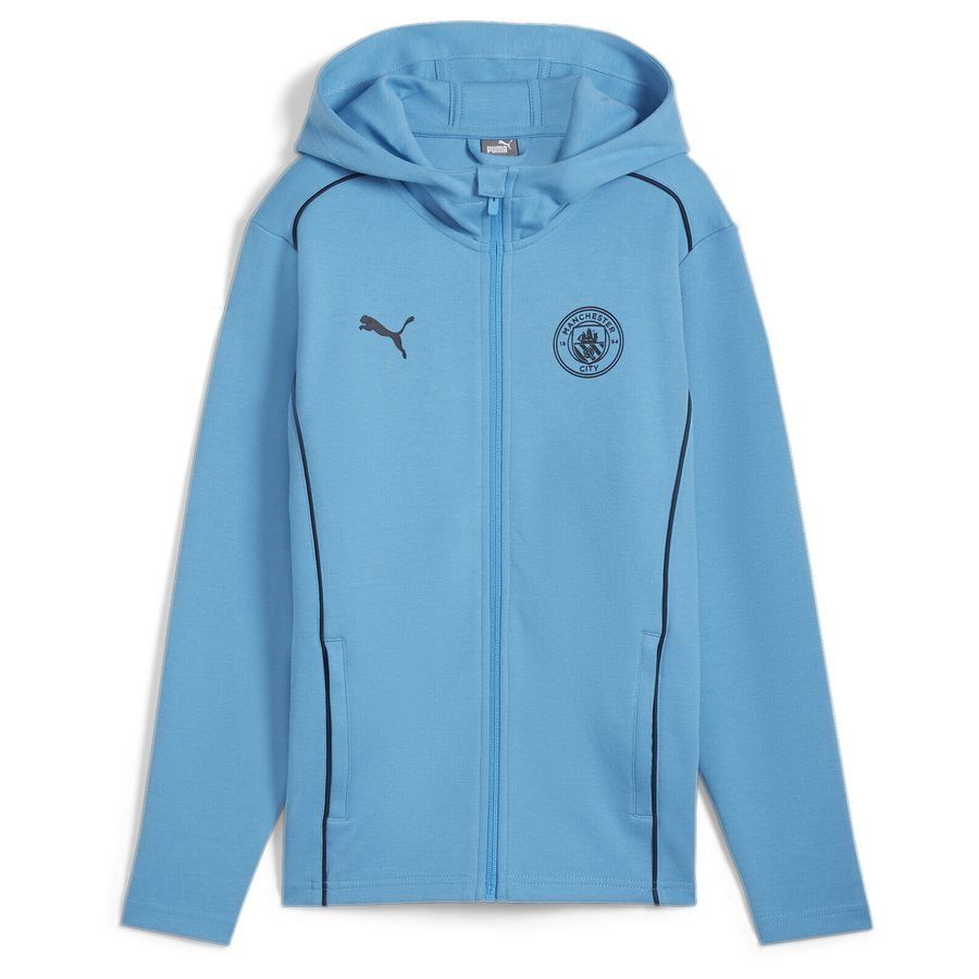 Manchester City Sweat à Capuche Casuals - Magic Blue/Bleu Marine Enfant