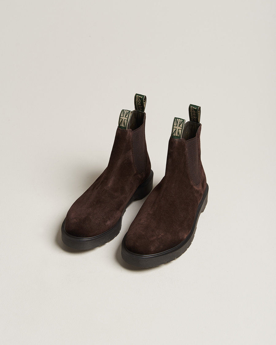 Loake 1880 Mccauley Heat Sealed Chelsea Brown Suede