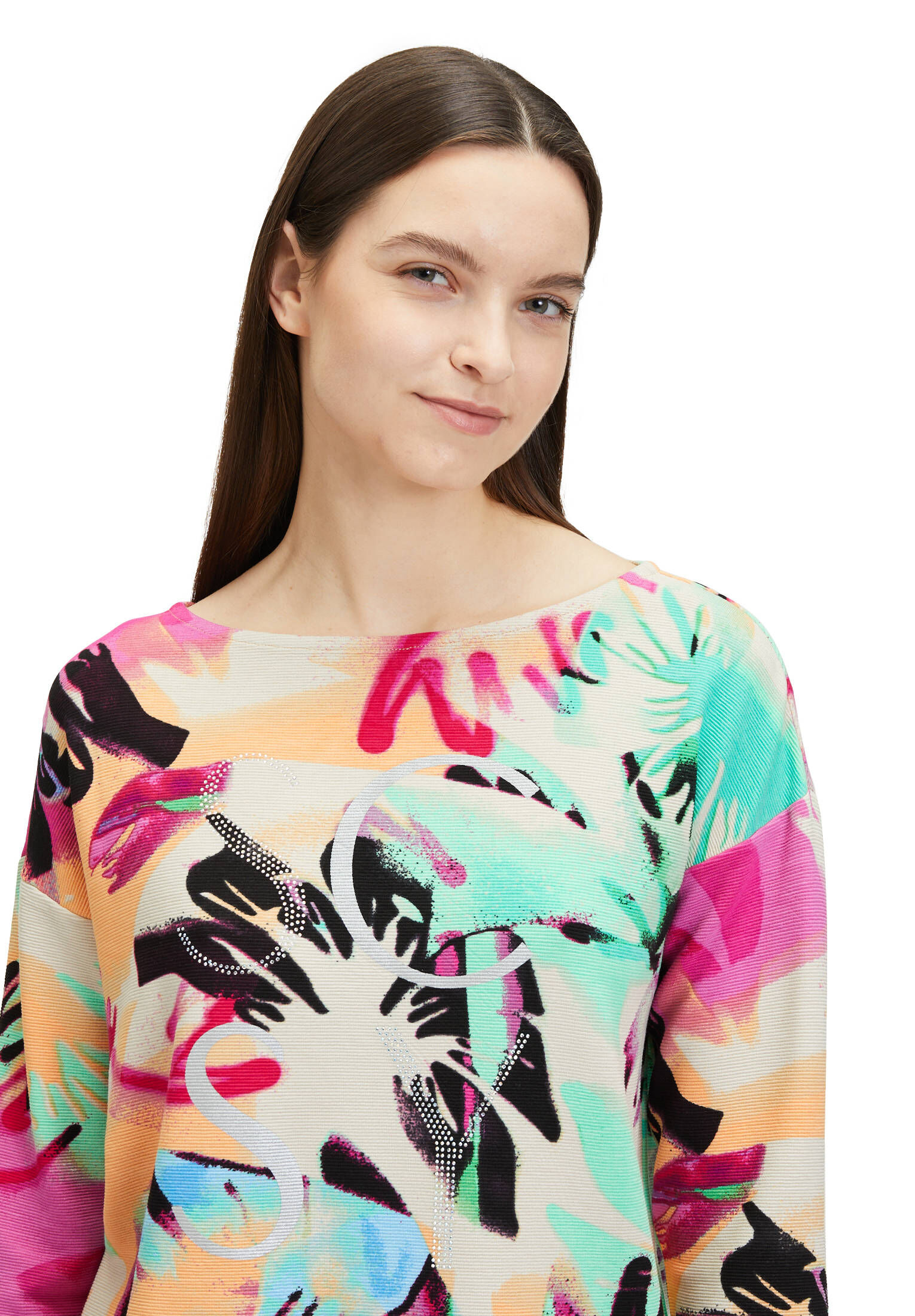 Betty Barclay| Damen Sweatshirt mit Rippenstruktur