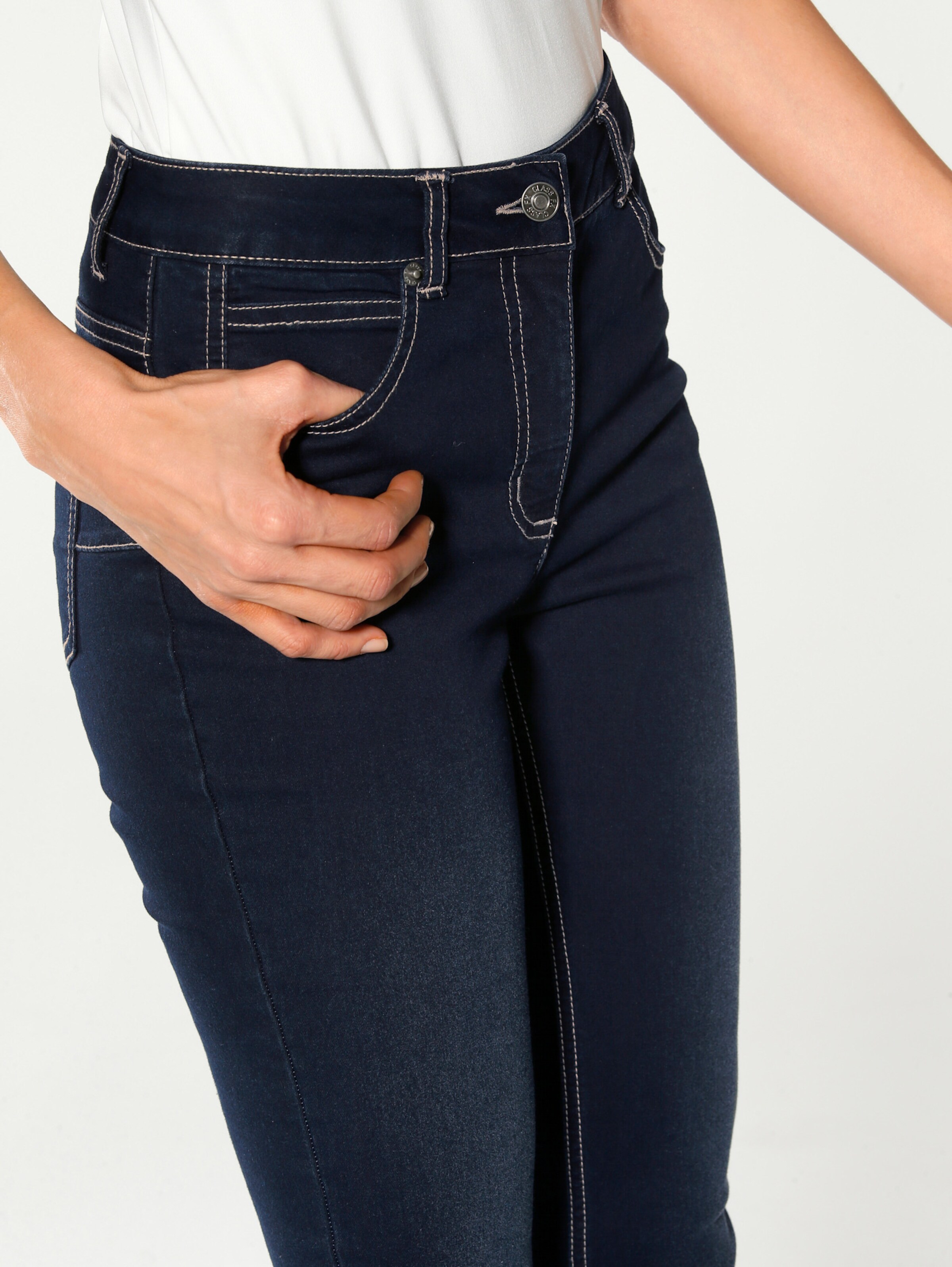 heine Bauchweg-Jeans in dark used