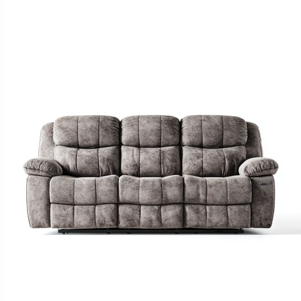 3-Sitzer-Sofa Stoff 210x95x90 cm – Dunkelgrau – Komfort Design
