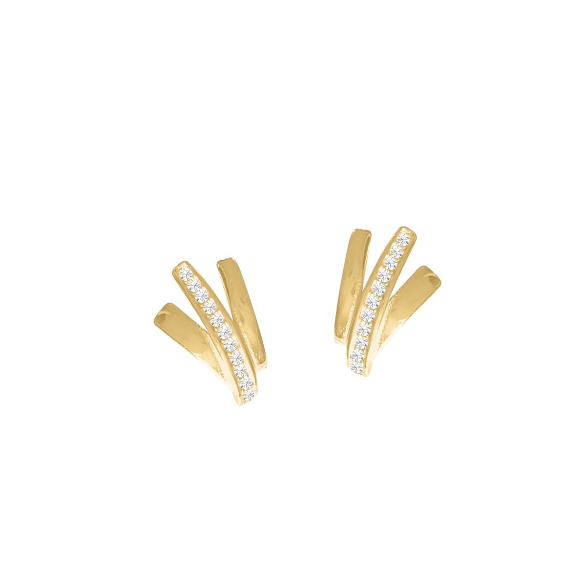Boucles d'oreilles  plaqué or et oxyde de zirconium