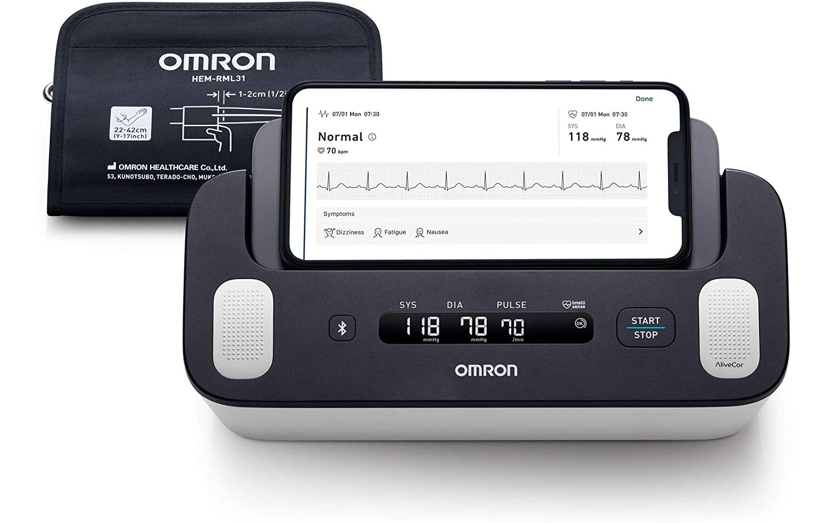 Blutdruckmessgerät Complete 2 in 1 mit EKG Funktion<br>Blutdruck und EKG Messgerät HEM-7530T-E3