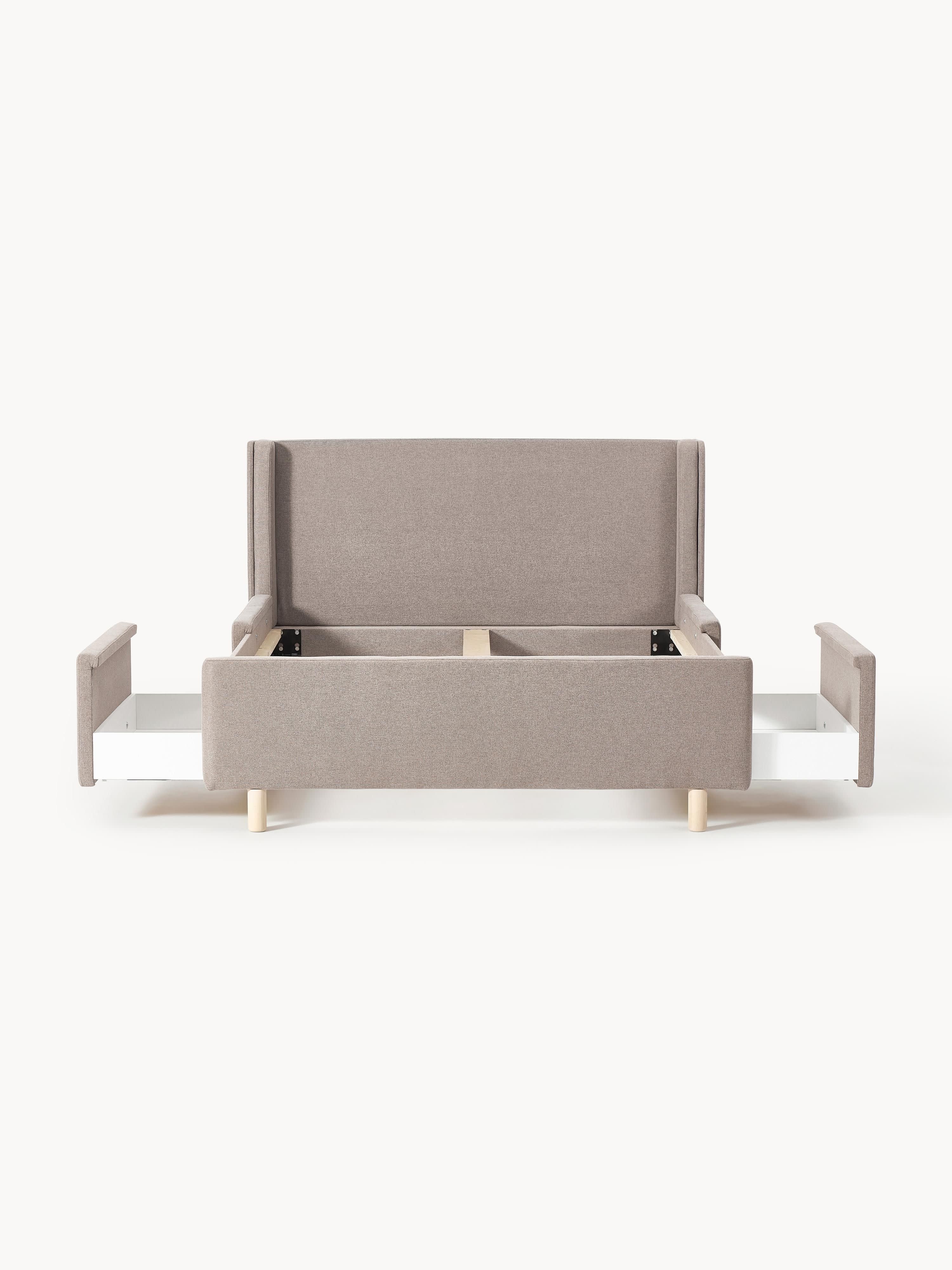 Gestoffeerd bed Arche met lades