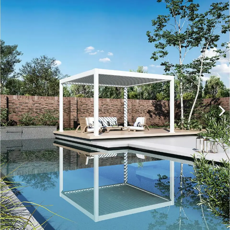 Orion Premium overkapping E-LED - 400 x 400 cm - wit