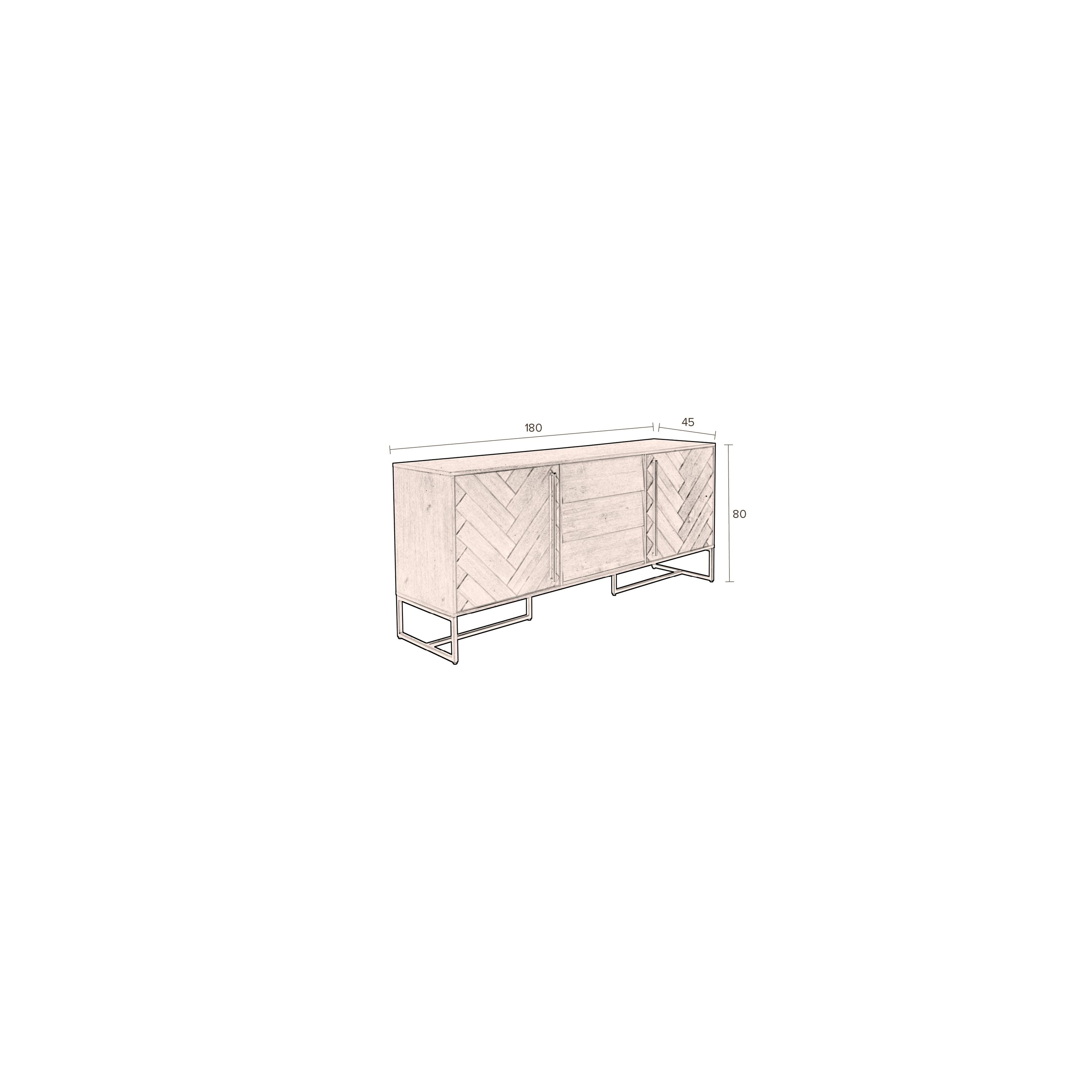 Dutchbone Class Dressoir Hoog Eikenhout Bruin