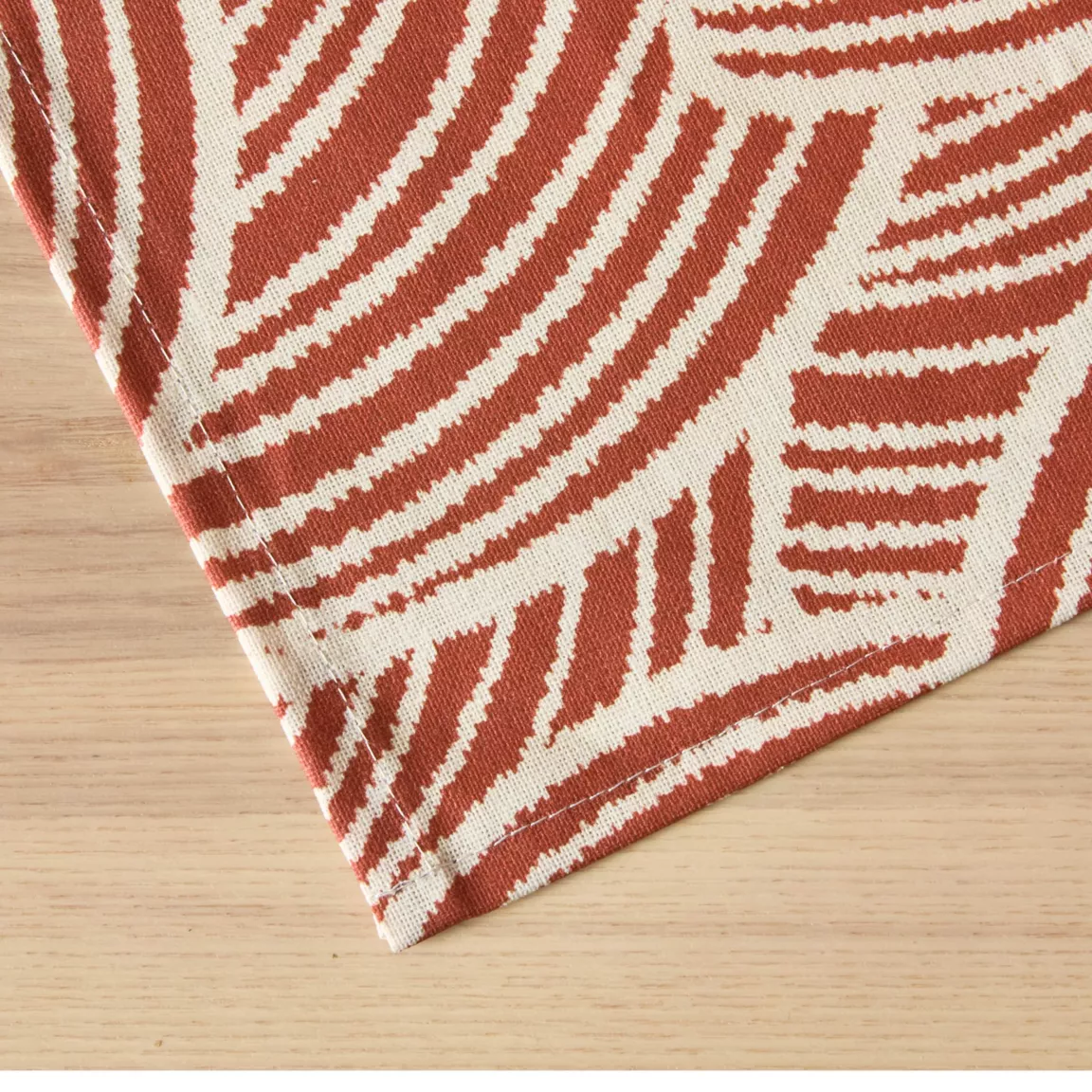 Nappe rectangulaire coton enduit (150 x 250 cm) Sarah Terracotta