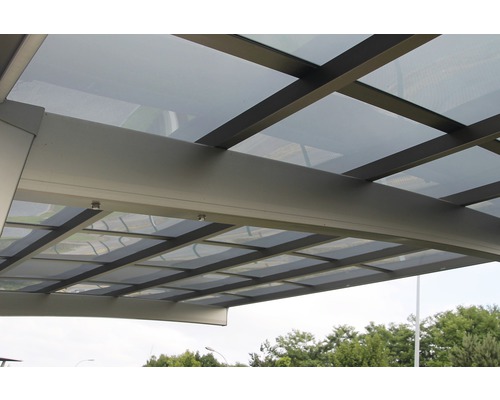 KRB Skiatsu enkele carport met hitte-, UV- en hagelbescherming, 270x500 cm, urban grey