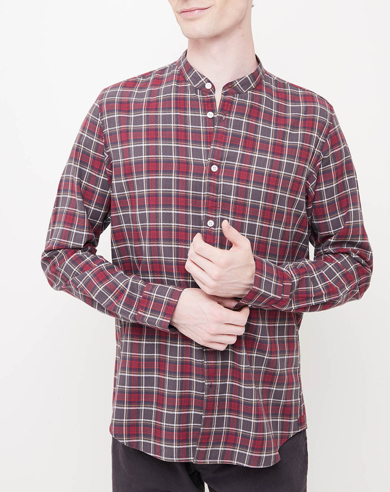 Hartford Chemise Slim Sunny à carreaux rouge/marron