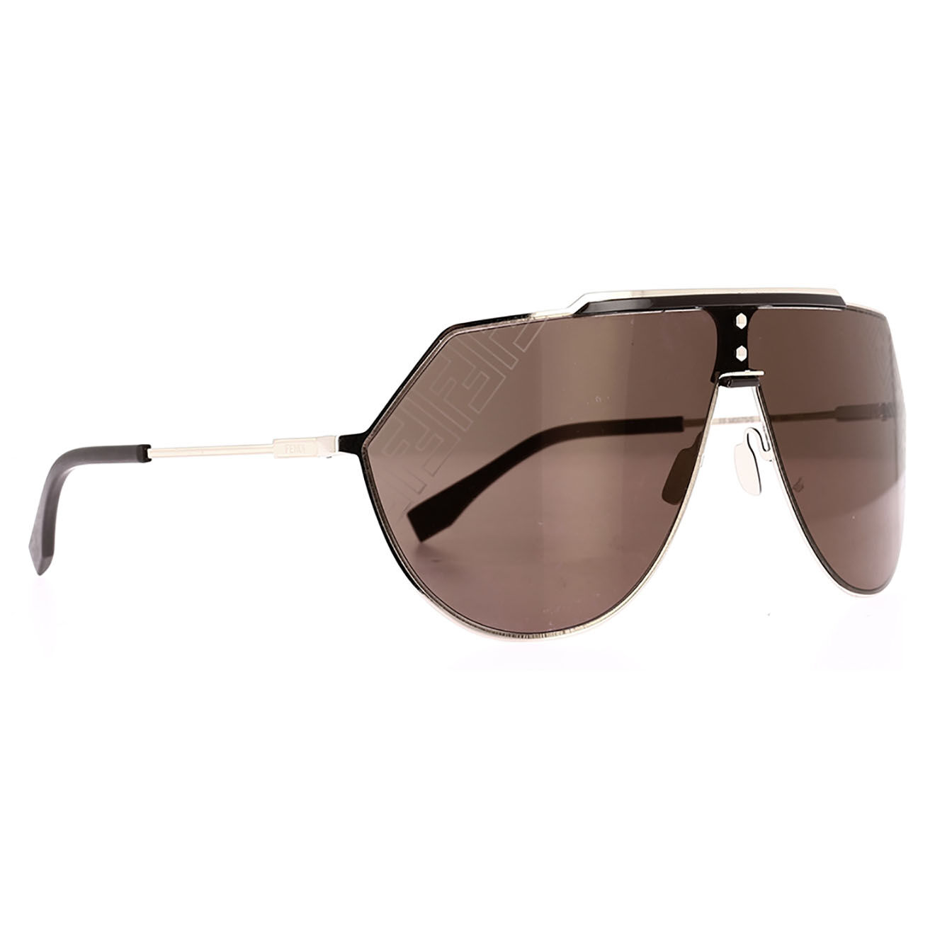 Fendi Lunette de soleil Métal marron - Très bon état