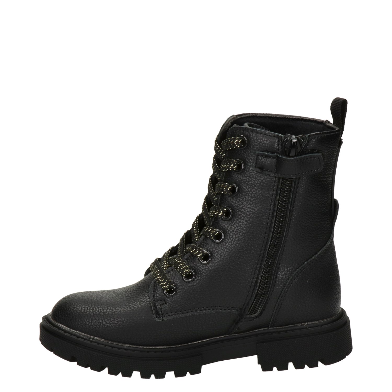 Kids meisjes veterboot Nelson Kids Zwart