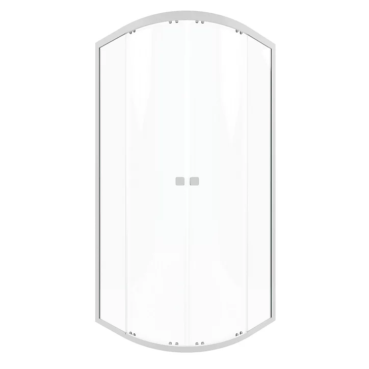 Porte de douche en angle circulaire blanc Galedo Spot 90 x 90cm