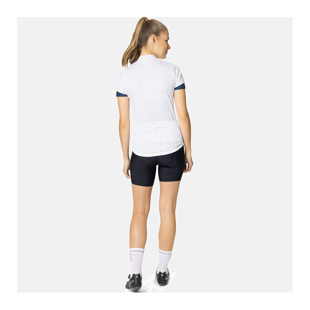 Odlo ESSENTIAL - Maillot Femme white/blue wing teal