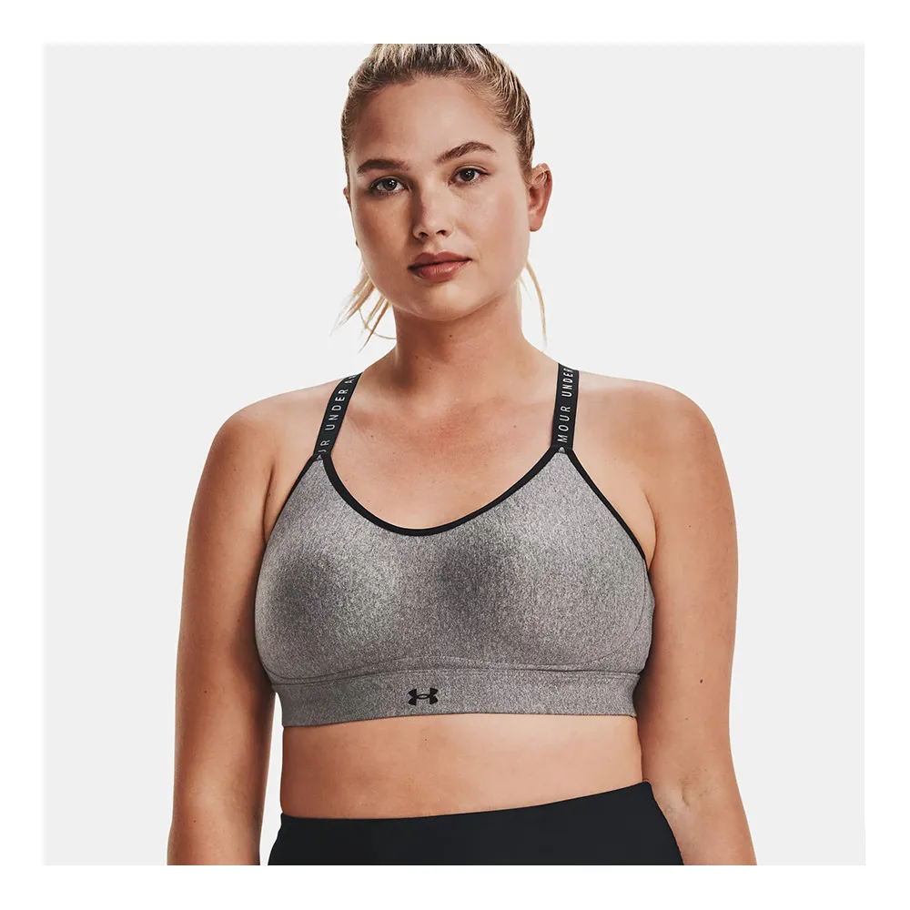 Under Armour INFINITY LOW HTR COVER - Brassière Femme gray