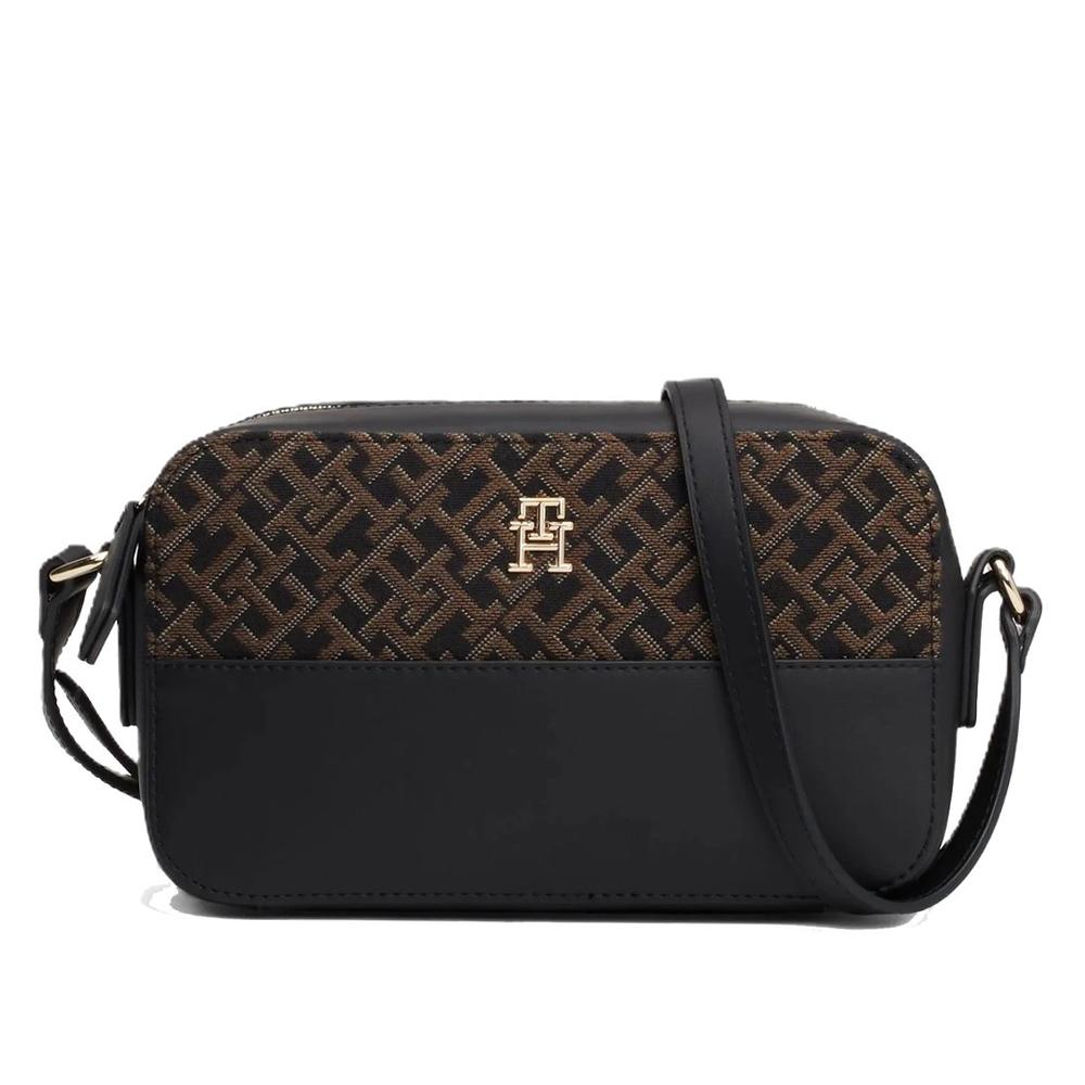 Tommy Hilfiger Sac à bandoulière Noir/Marron Femme Tommy Hilfiger Jacquard