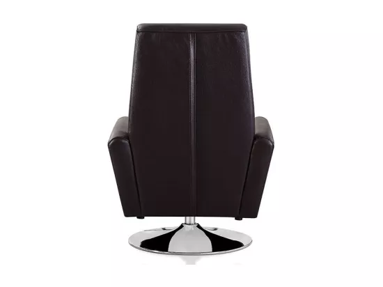 Fauteuil pivotant en cuir Design ALYAS Marron
