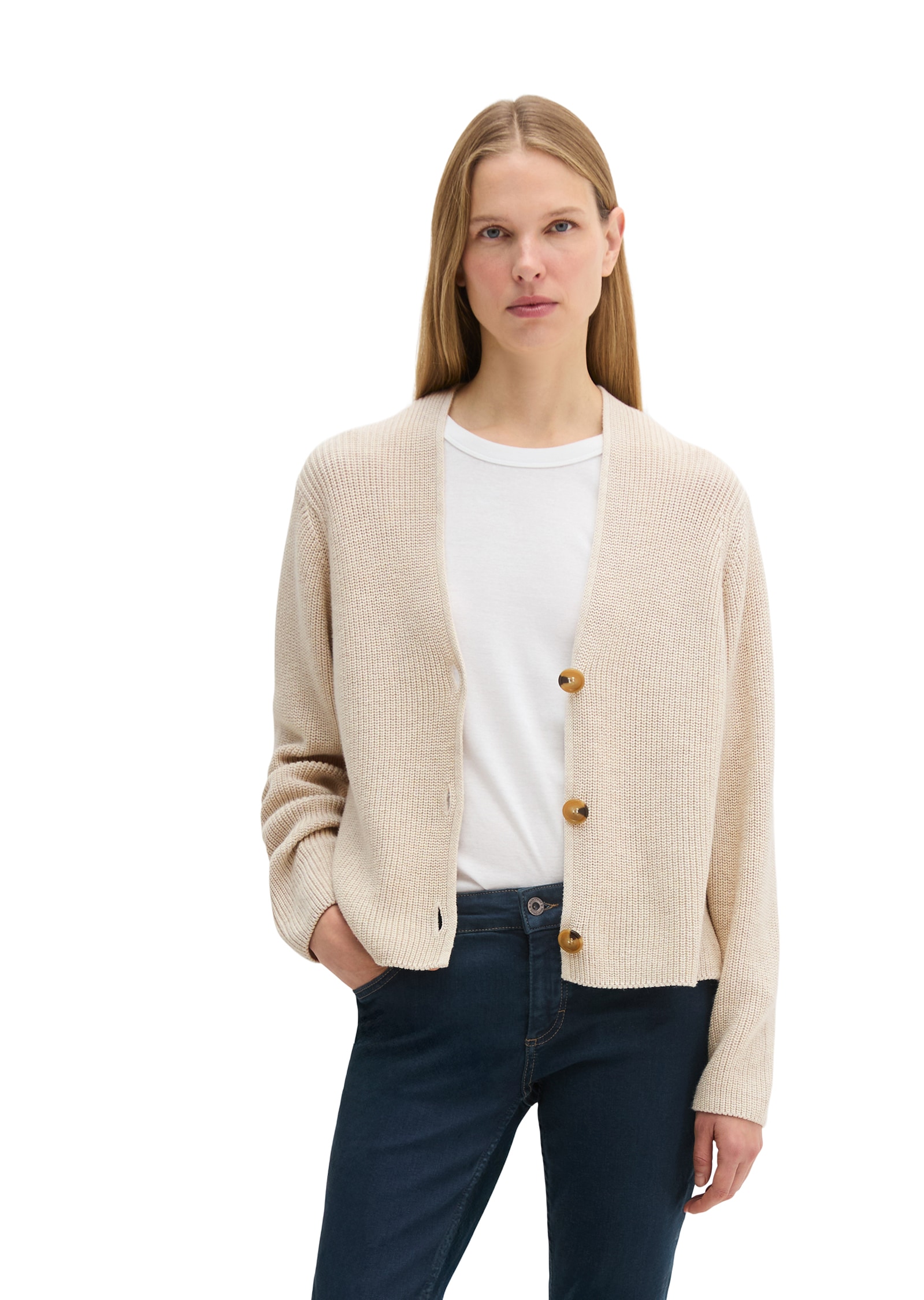Marc O'Polo Strickjacke in kurzer, gerader Form