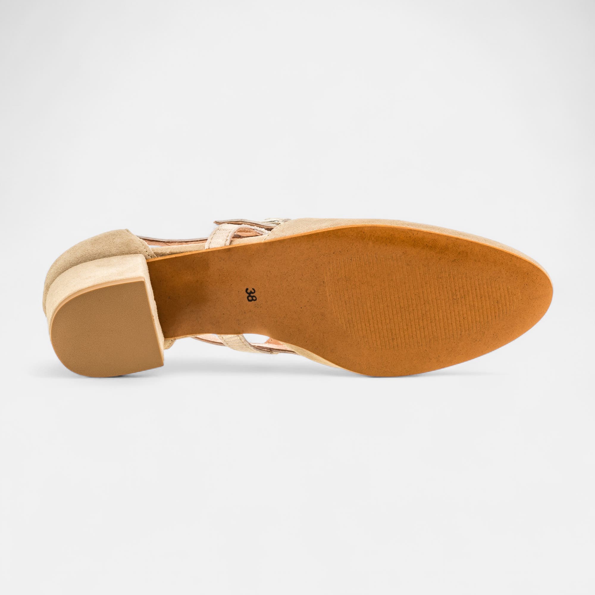 Escarpins quartiers ouverts Femme en cuir beige