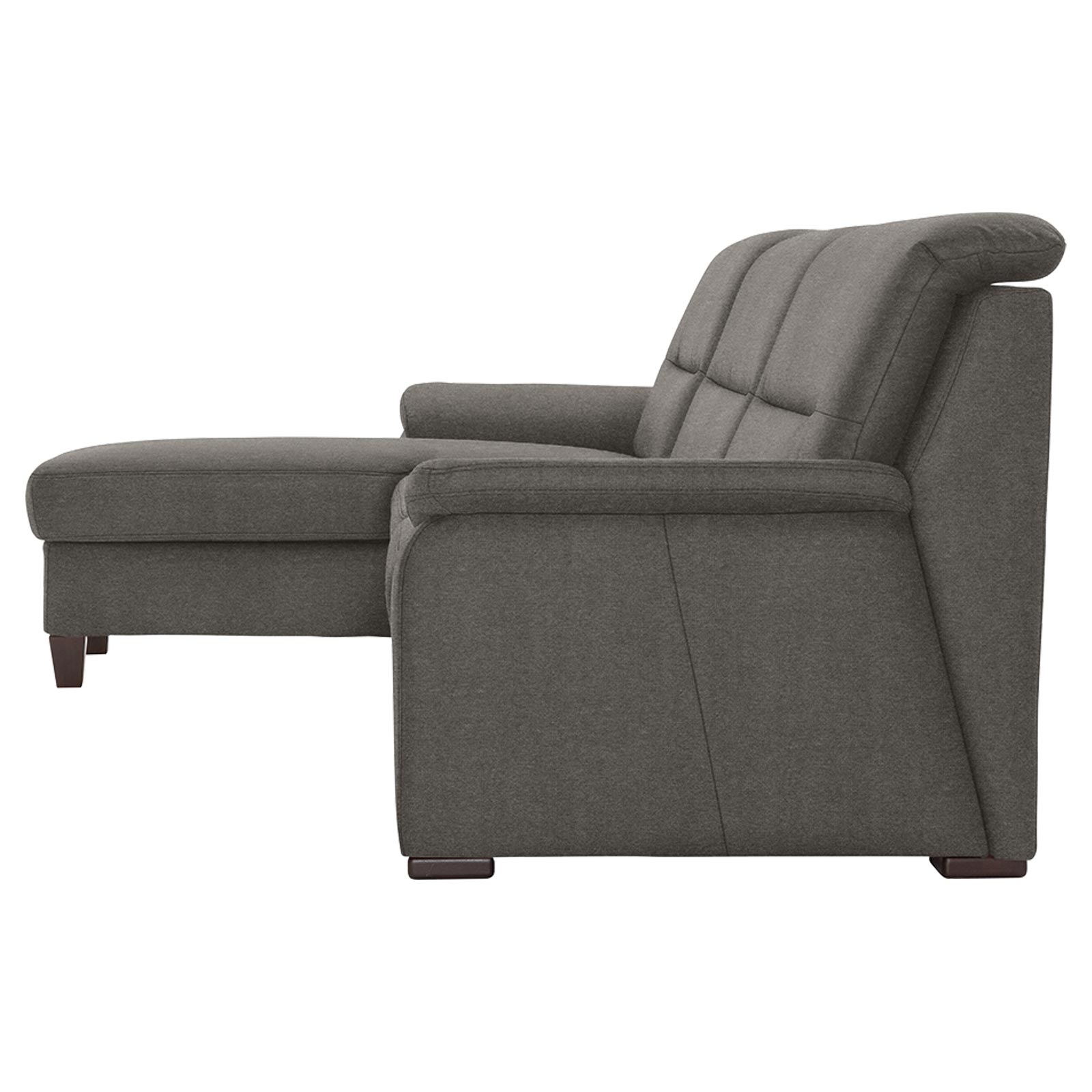 polsterpower Ecksofa - Belle grey - Basismodell - Recamiere links
