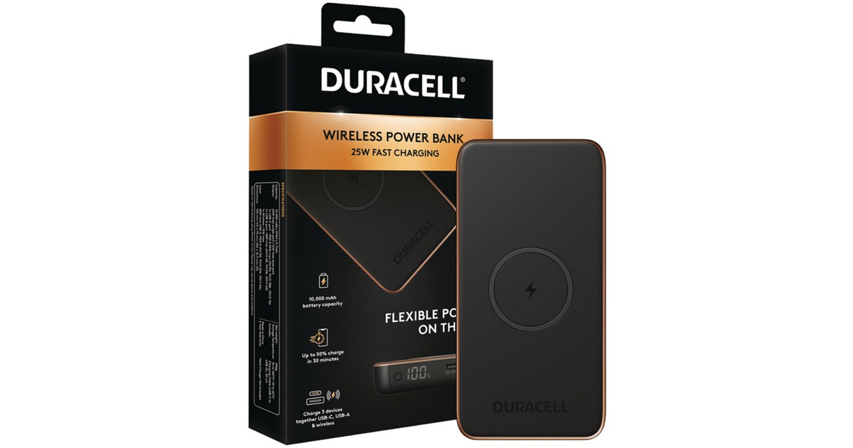DuracellCore 10 powerbank  (Zwart, 10.000mAh)