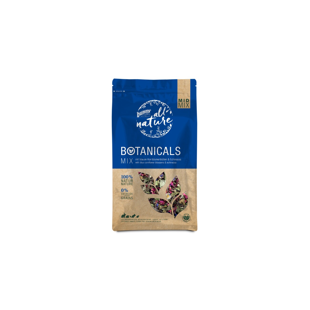 Bunny BOTANICALS MID MIX mit Kornblumenblüten & Echinacea 120g