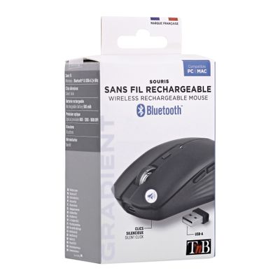 TNB Dual Connect Gradient - Souris sans fil - rechargeable - noire
