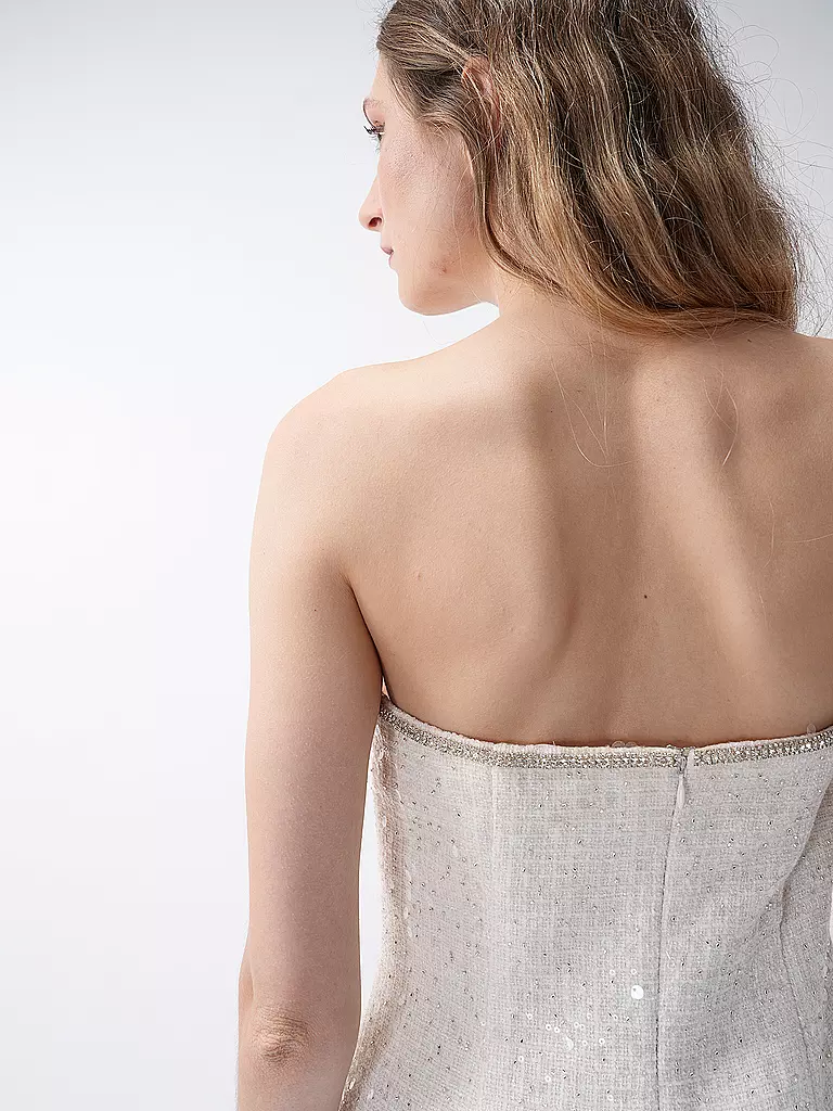 SELF-PORTRAIT Midikleid creme