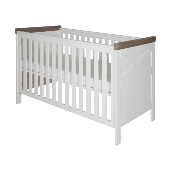 Kidsmill Savigno Babybed 70 x 140 cm Grijs Met Kruis