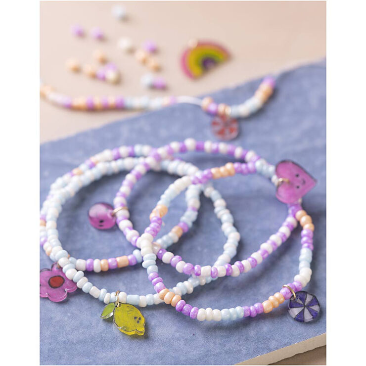 Creativ Company Mini DIY Kit Smykker, Armbånd krympeplast