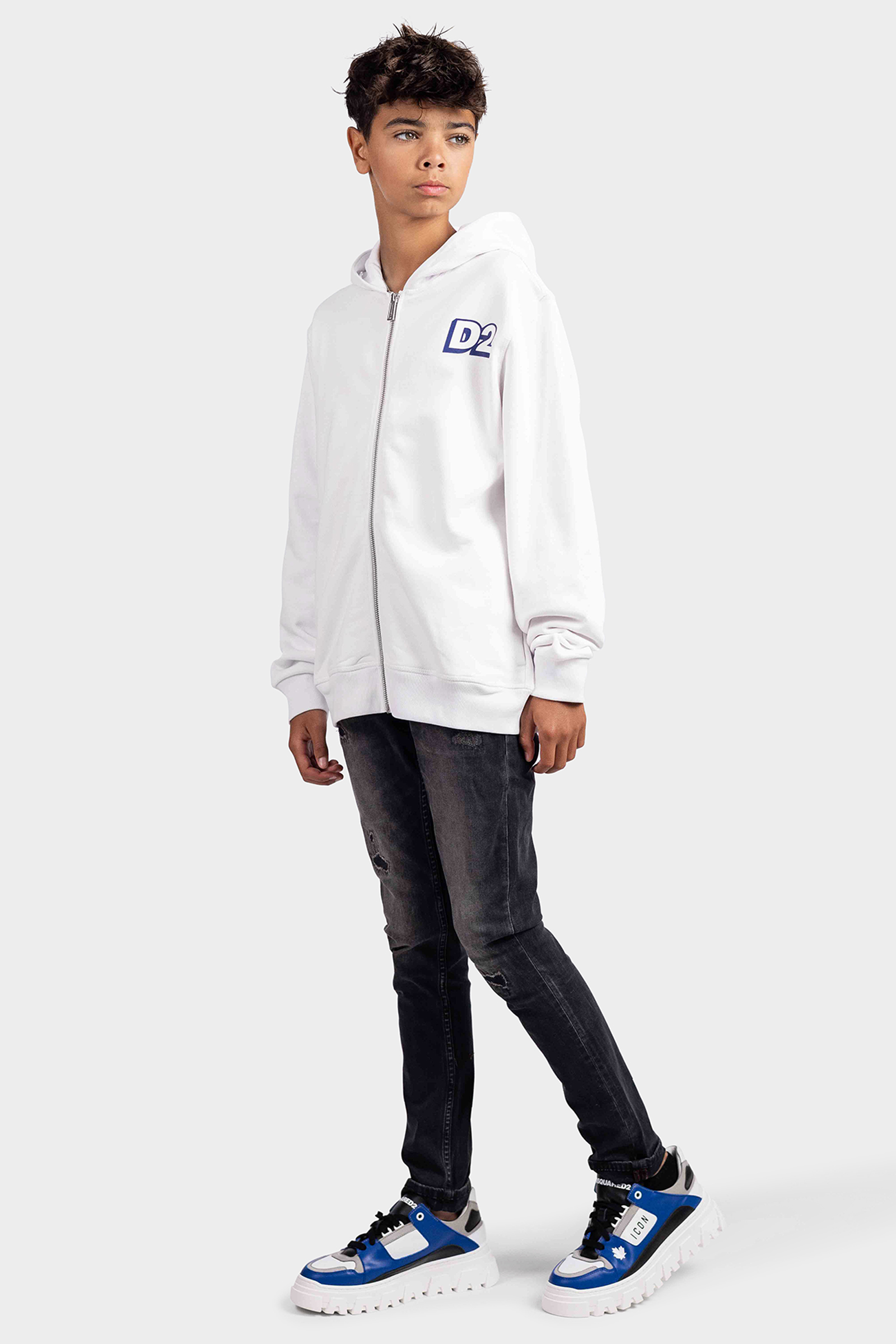 Dsquared2 Relax Felpa Vest Kids Wit