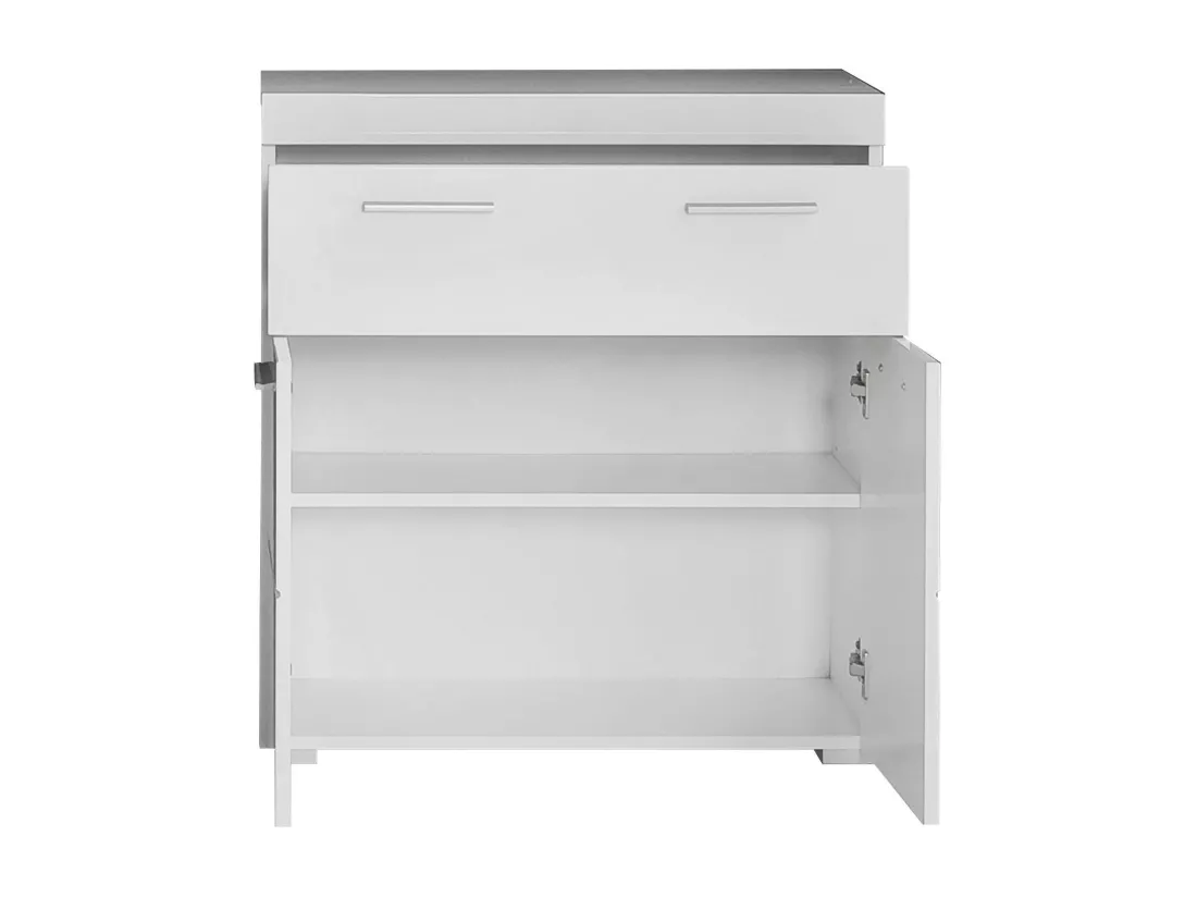 Meuble bas - Mélaminé - Blanc - 73 - 79 - 31 cm