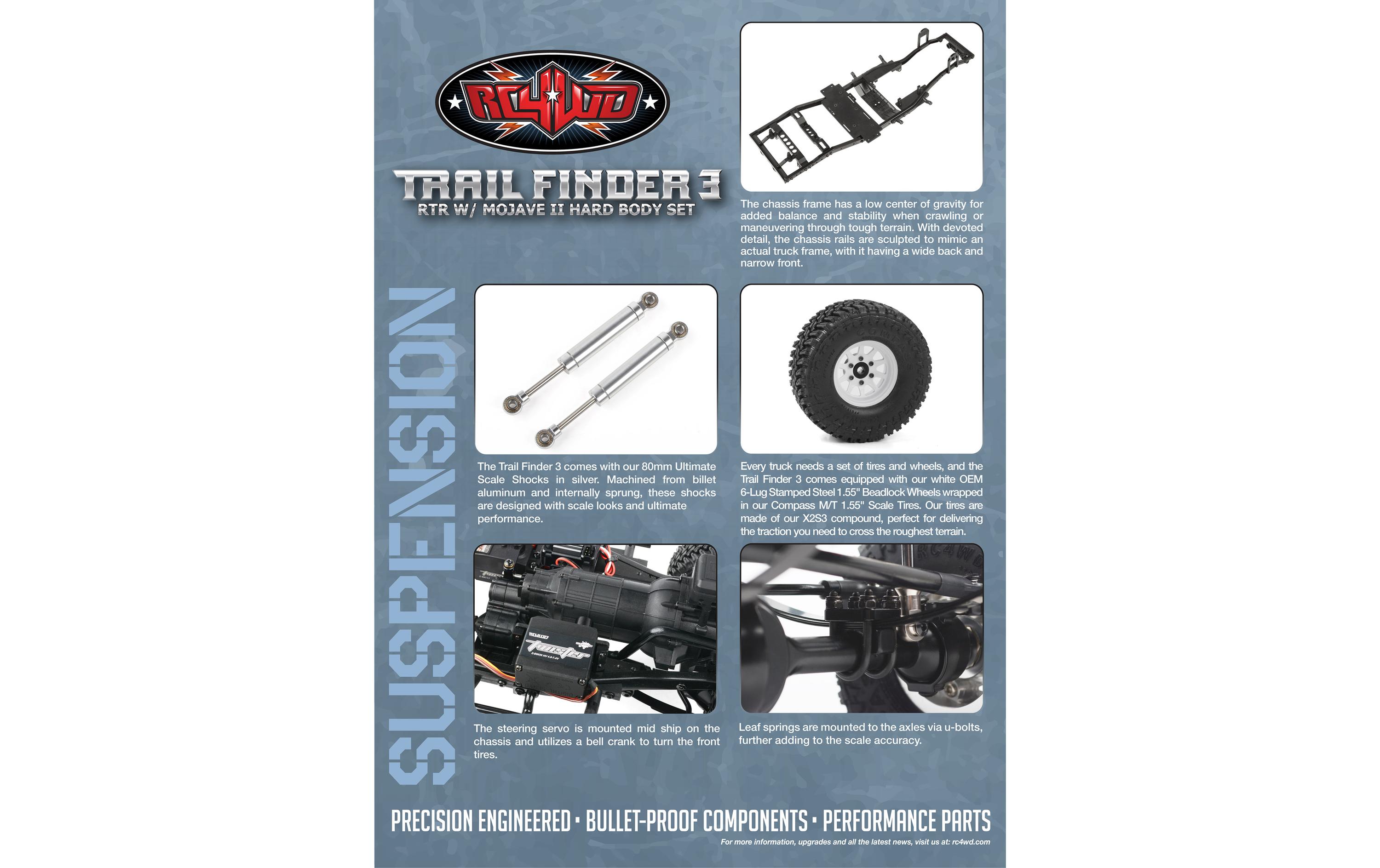 Scale Crawler Trail Finder 3 Mojave II RTR, 1:10<br>Trailfinder 3 Crawler Chassis mit Mojave II Hardbody Karosserie im RTR Set