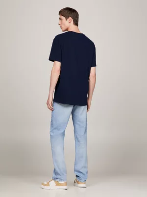 Camiseta de malha escovada com logo de arquivo
